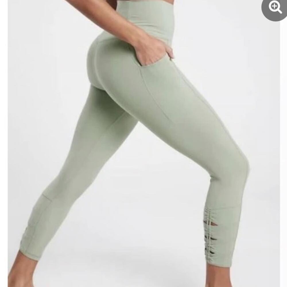 Athleta Salutations Stash Pocket Sage Green Leggings